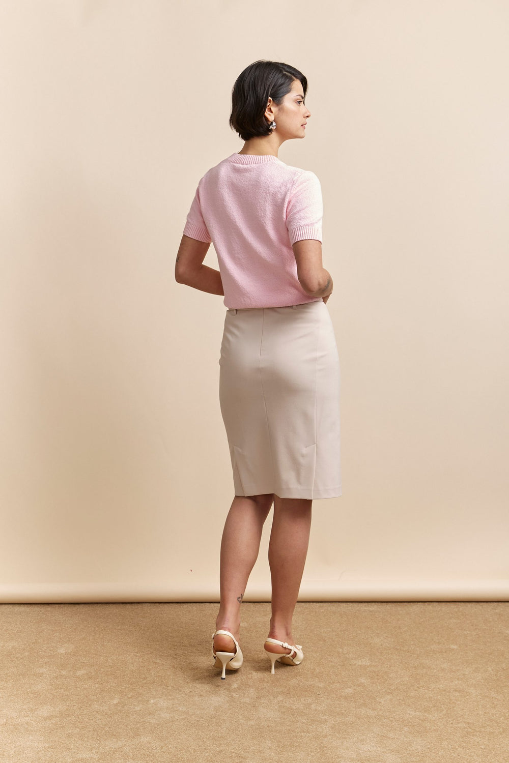 Pencil skirt with belt