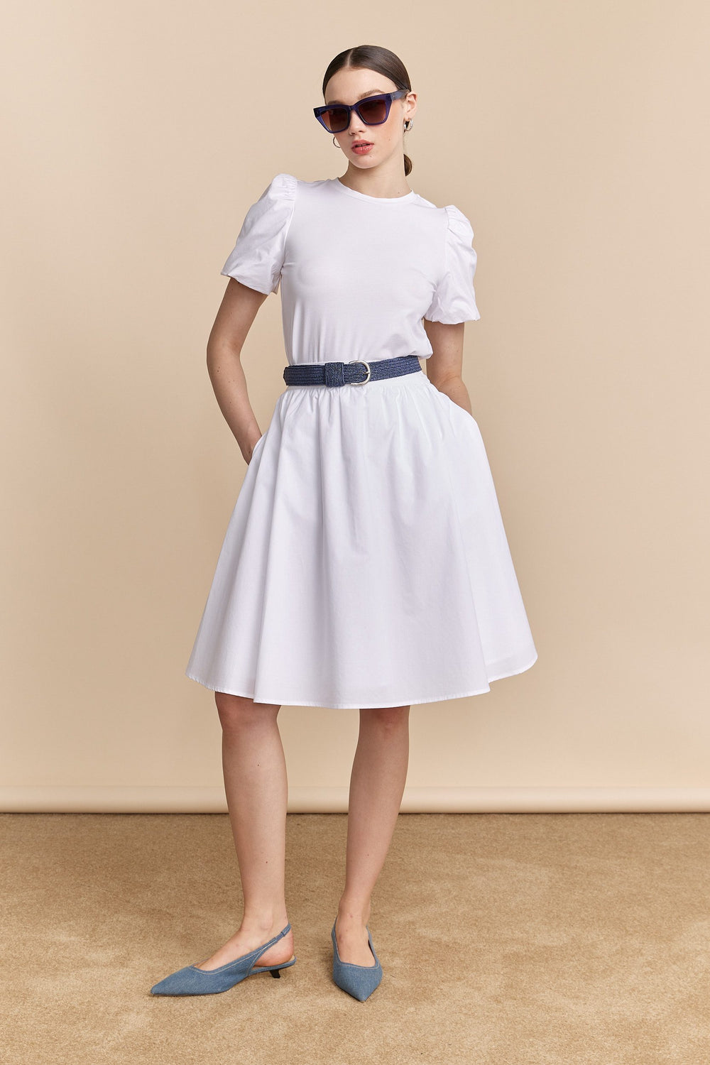 Skirt with elastic waist