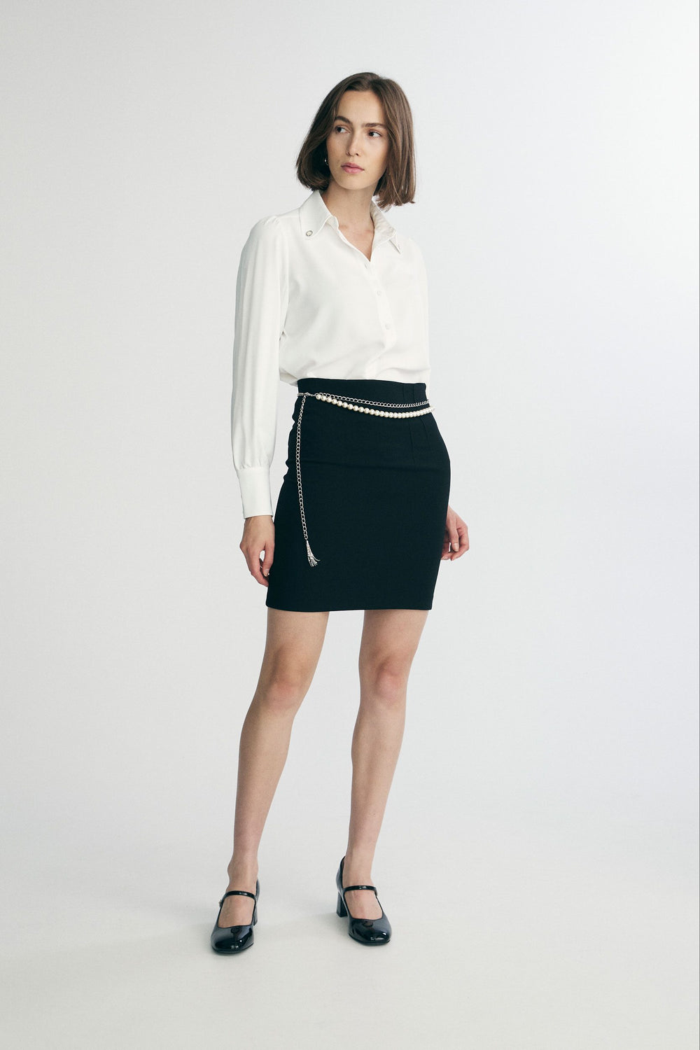 High waist pencil skirt