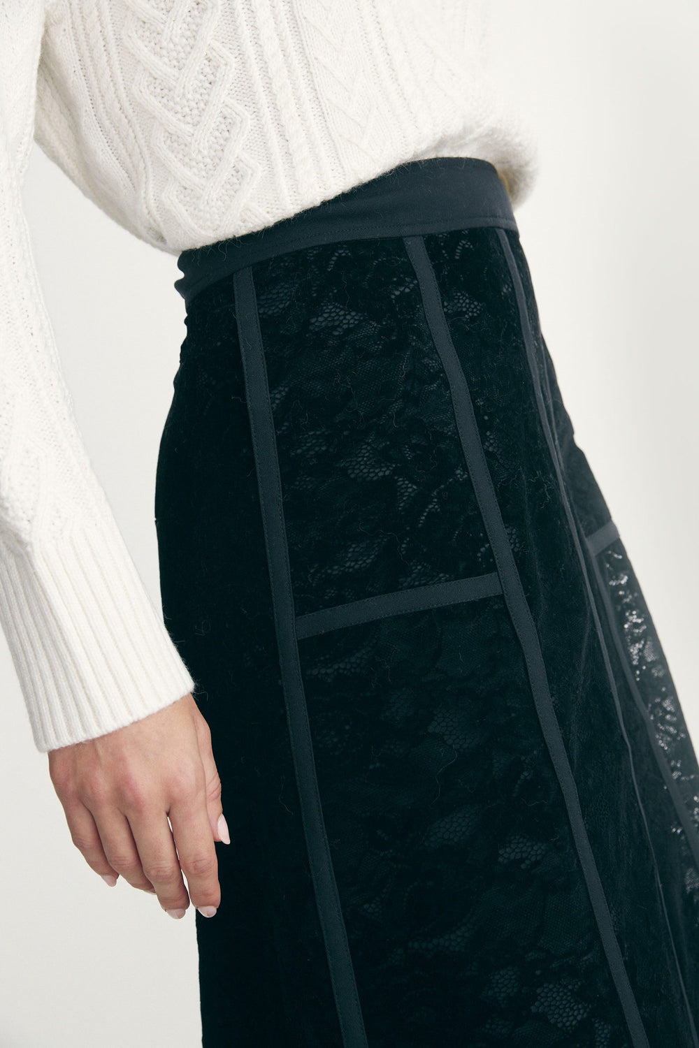 Long lace skirt