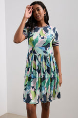 Flare hem printed dress