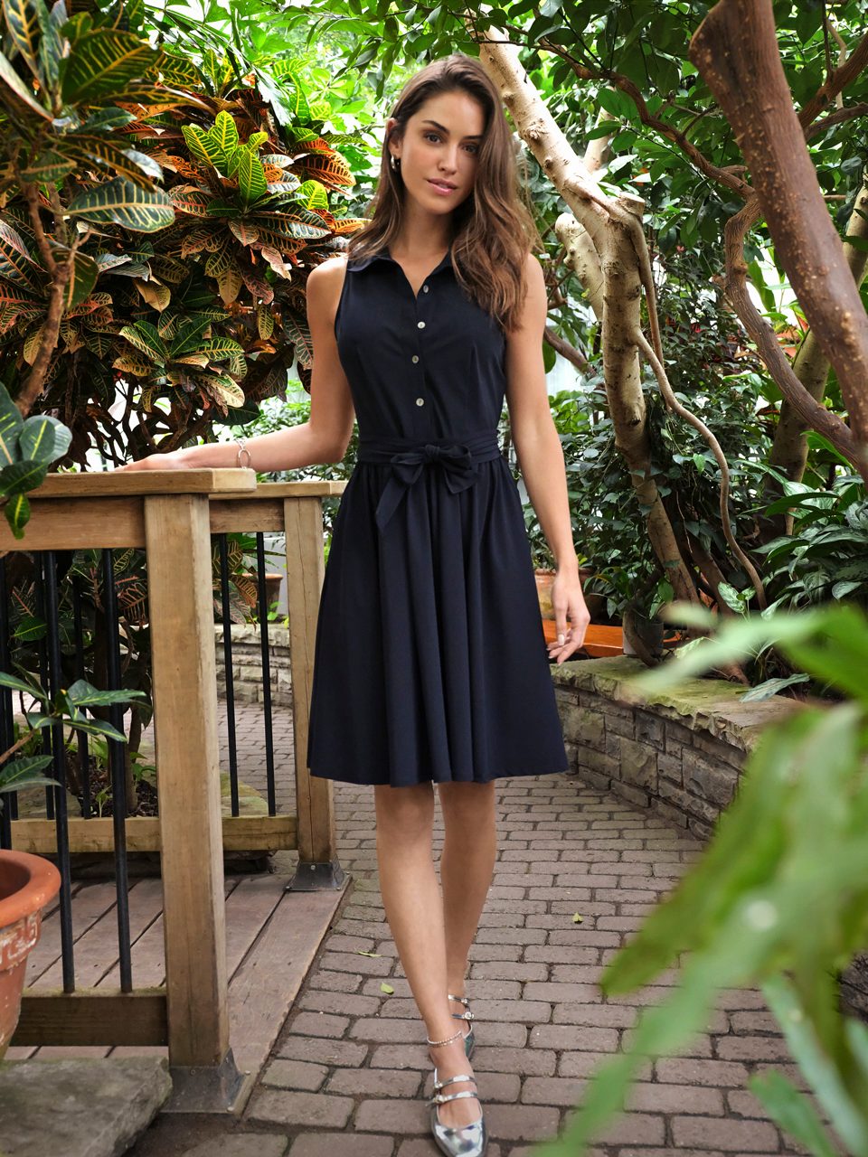 Sport Chic fit and flare sleeveless dress
