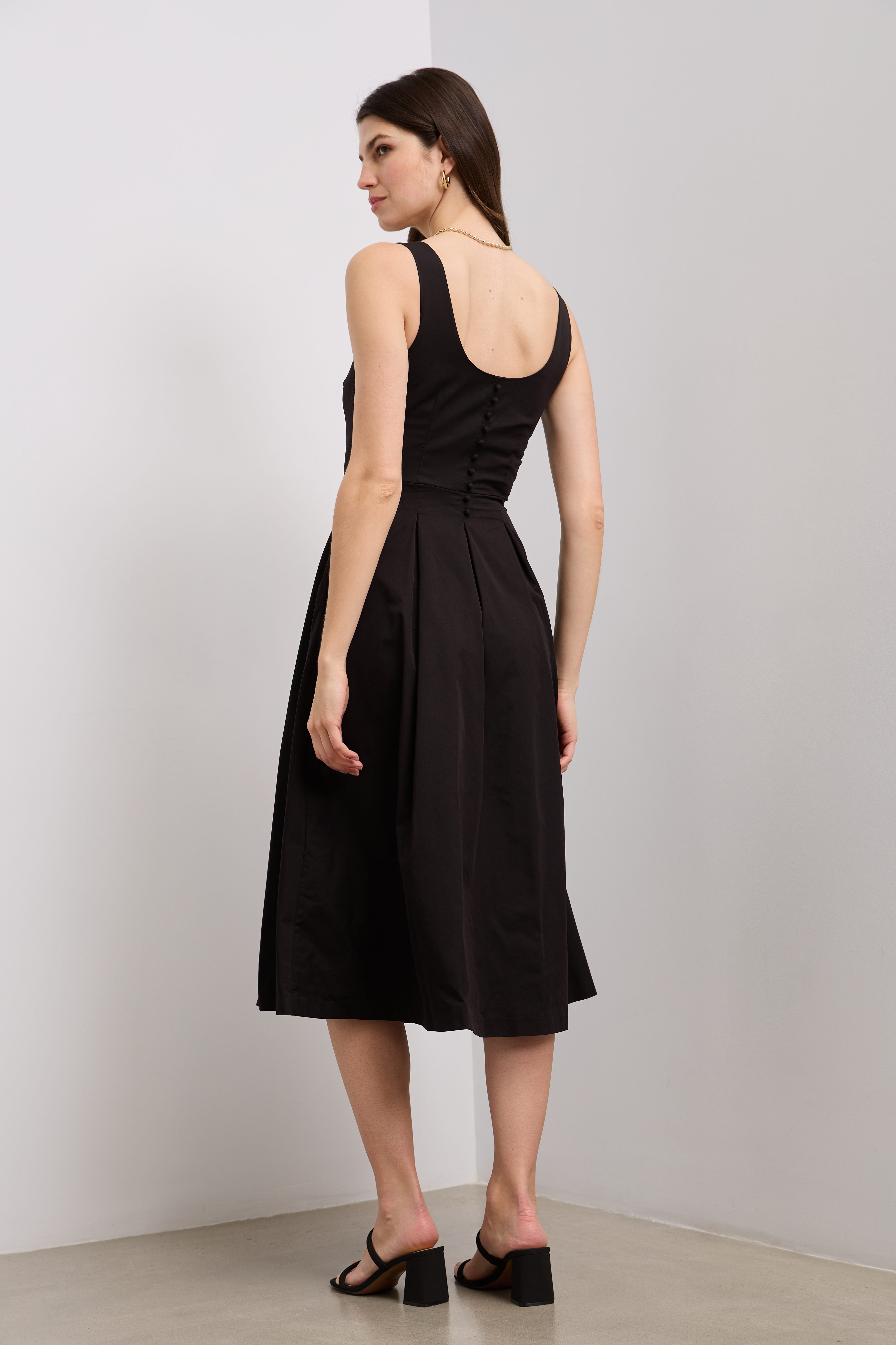Pleated long dress