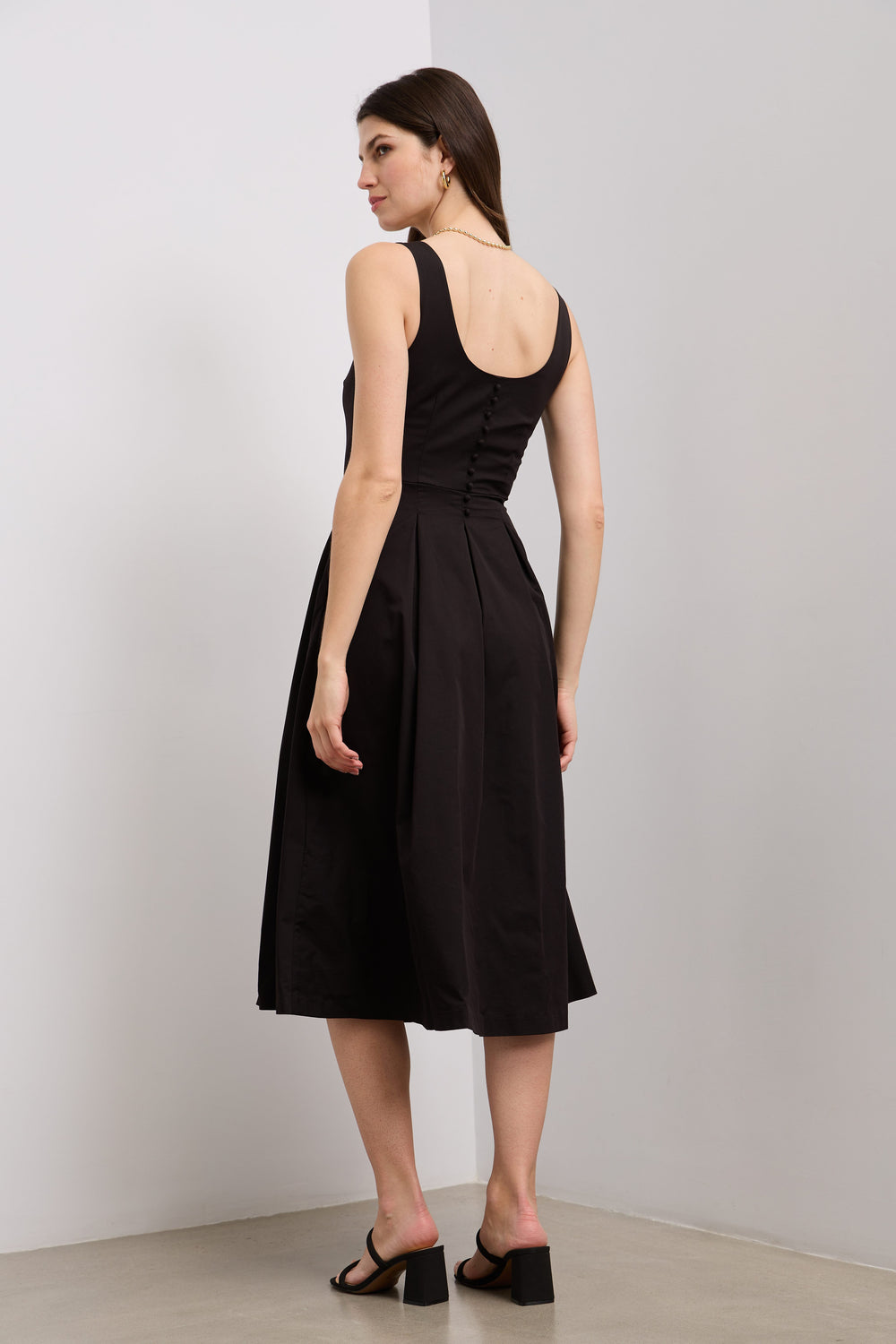 Pleated long dress