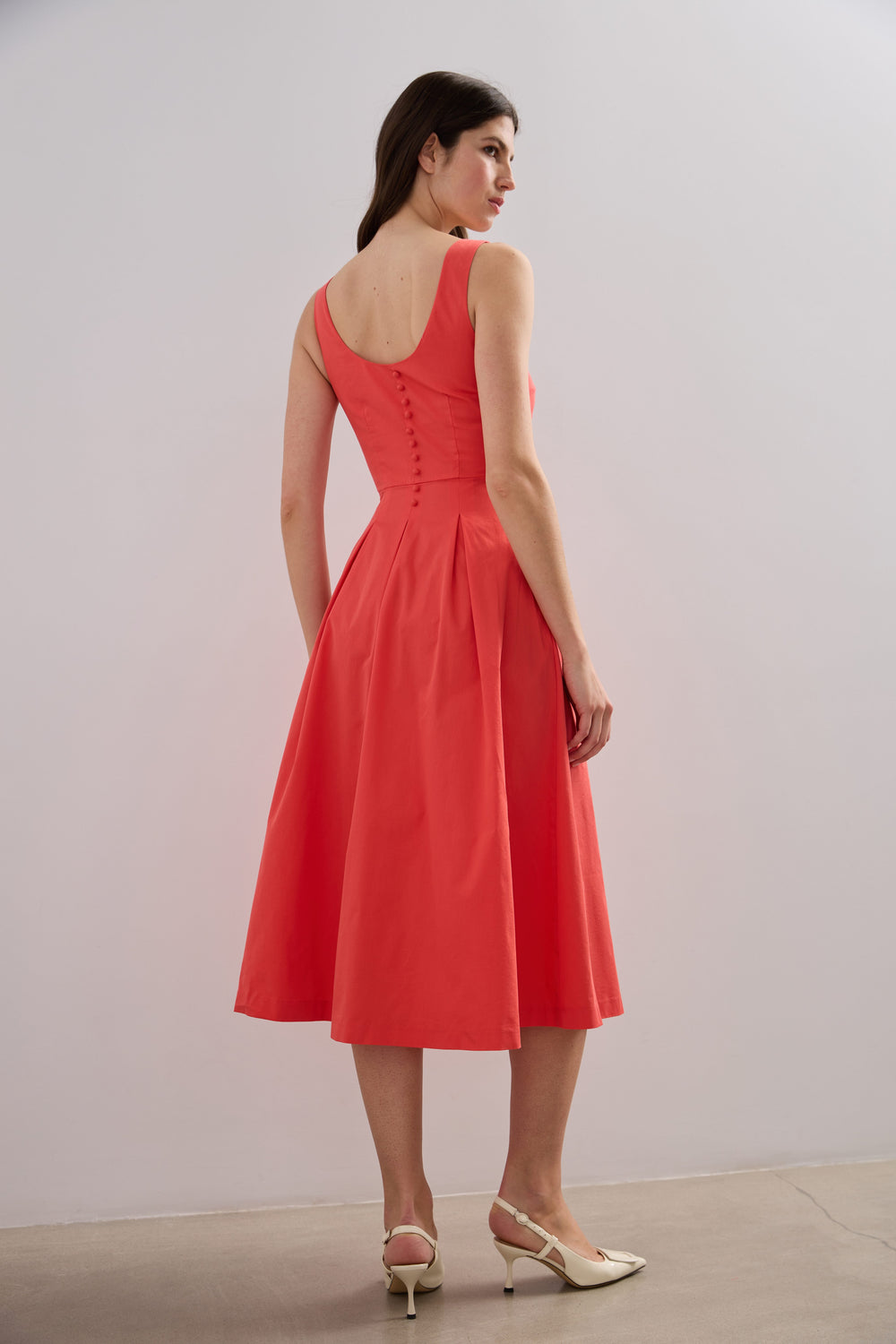 Pleated long dress
