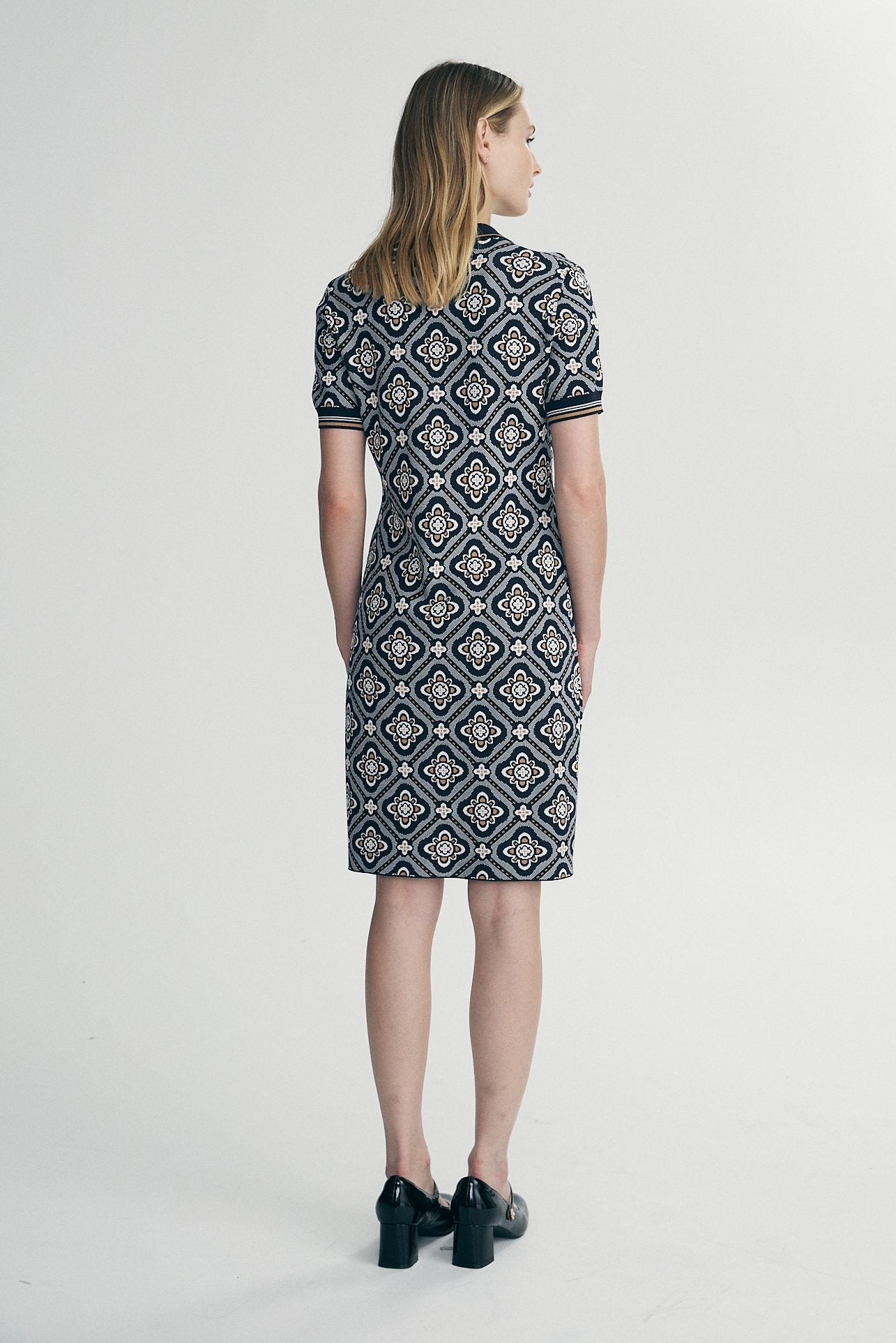 Jacquard knit dress