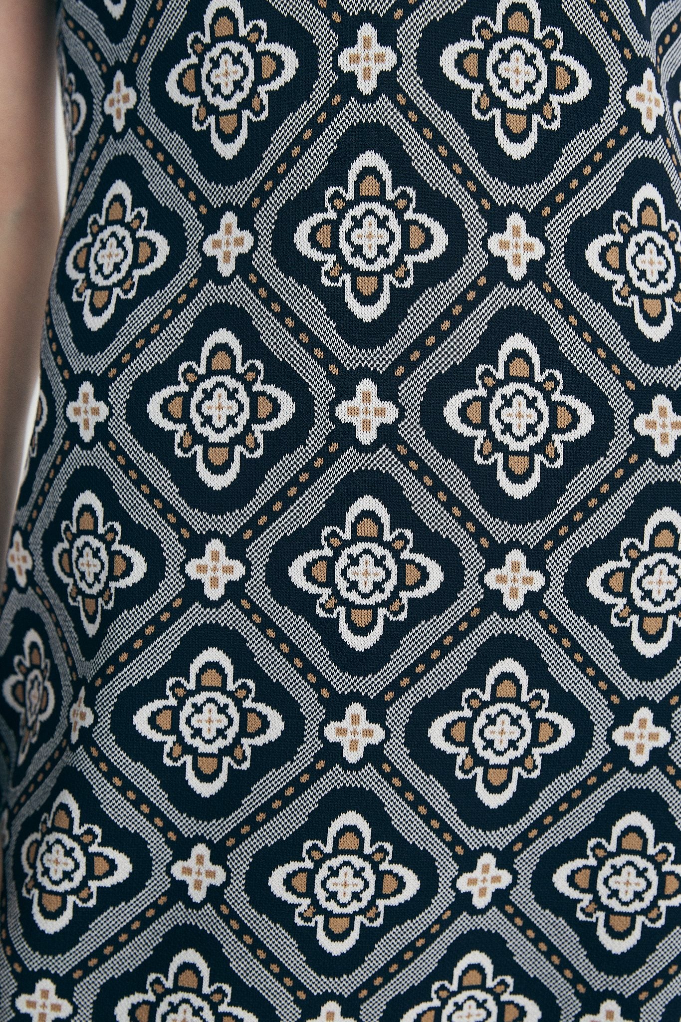 Jacquard knit dress