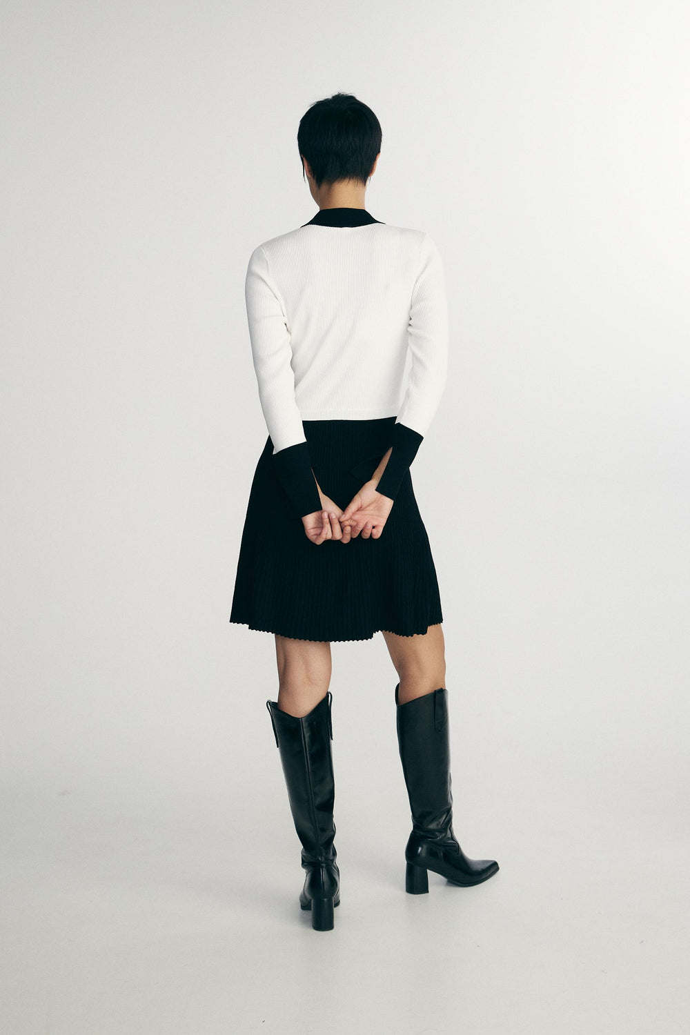 Fit & flare ribbed dress