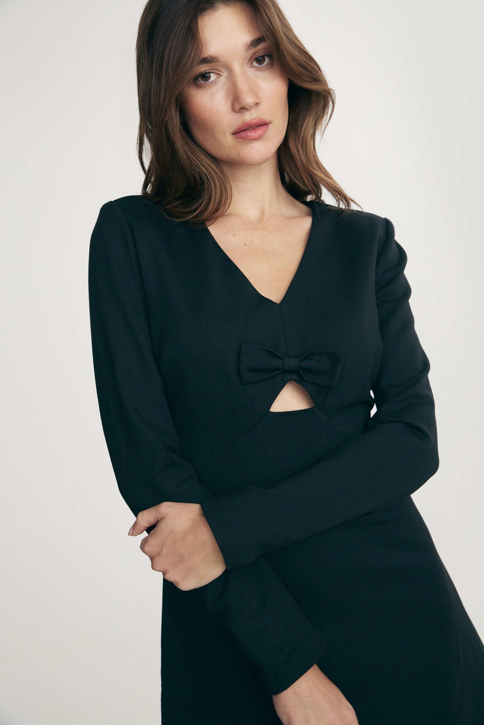 Dress with front knot
