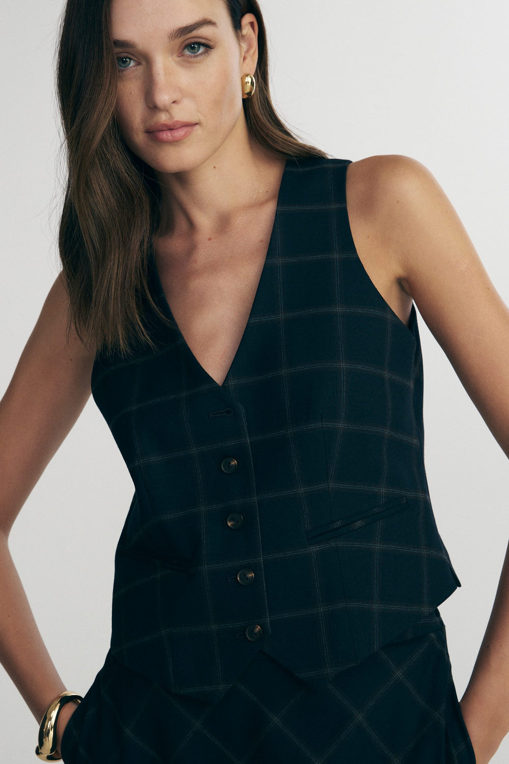 Plaid vest
