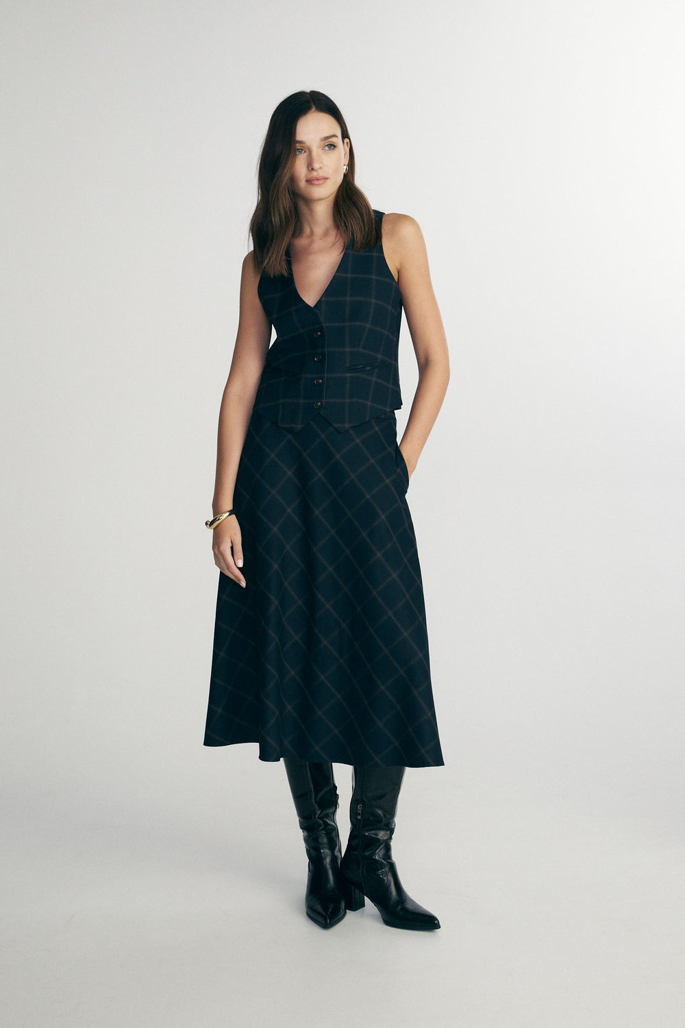 Plaid vest