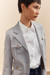 Three-button stretch blazer