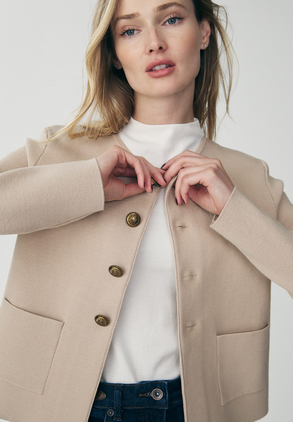 Knit blazer