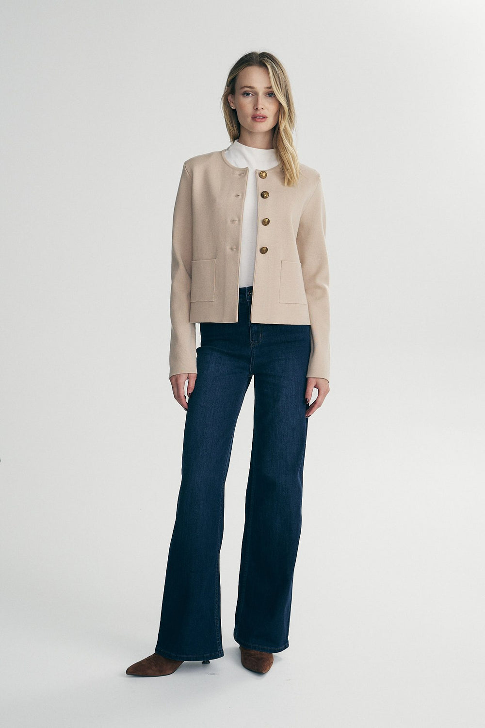 Knit blazer