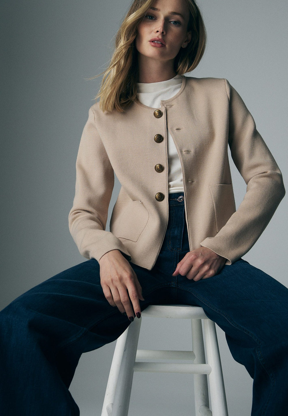 Knit blazer