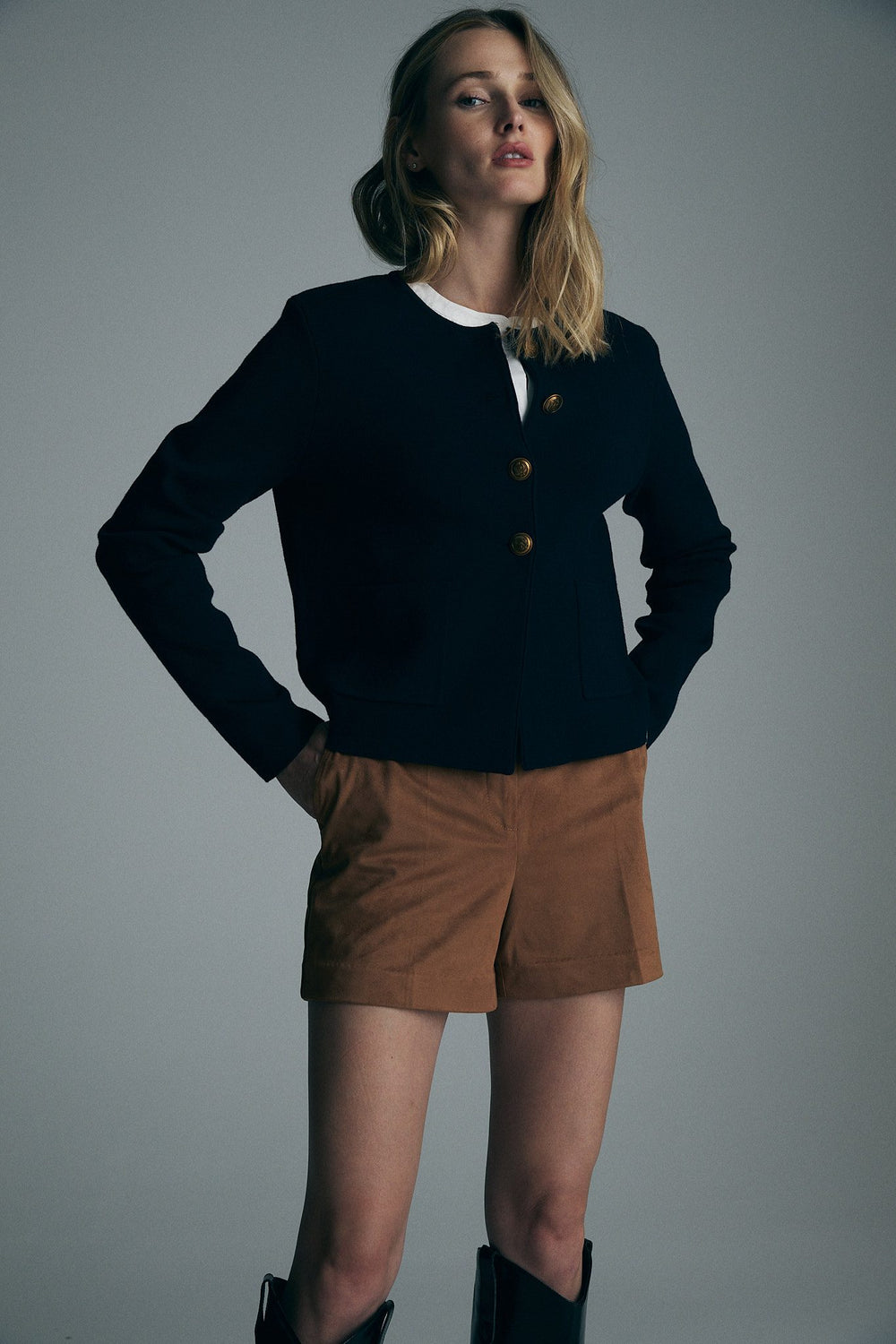 Knit blazer