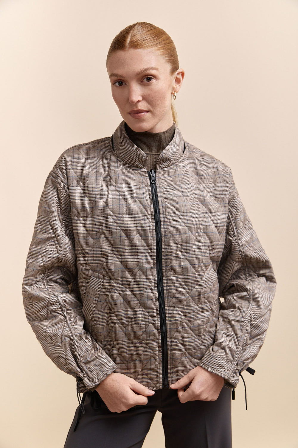 Reversible coat with removable hood