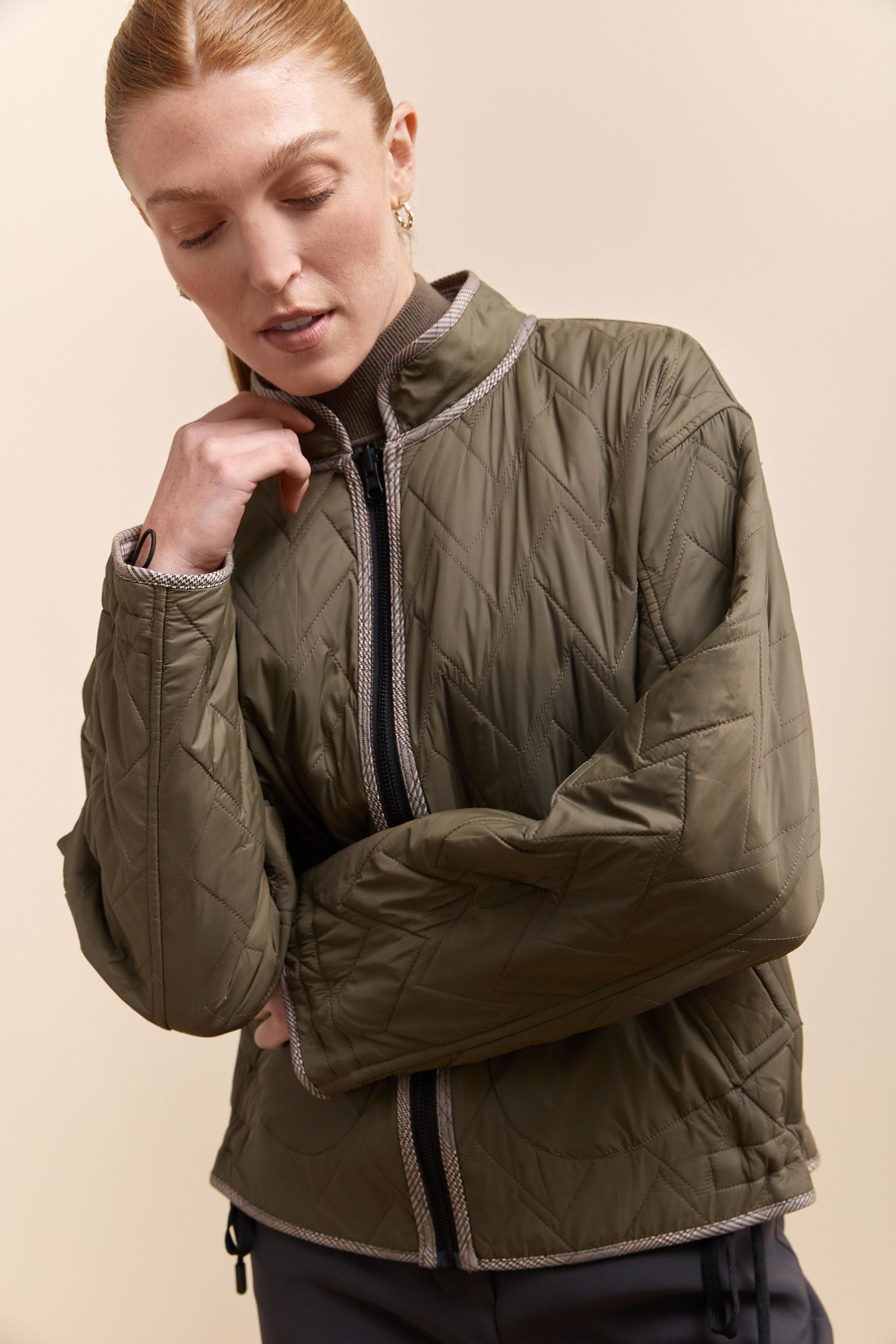 Reversible coat with removable hood