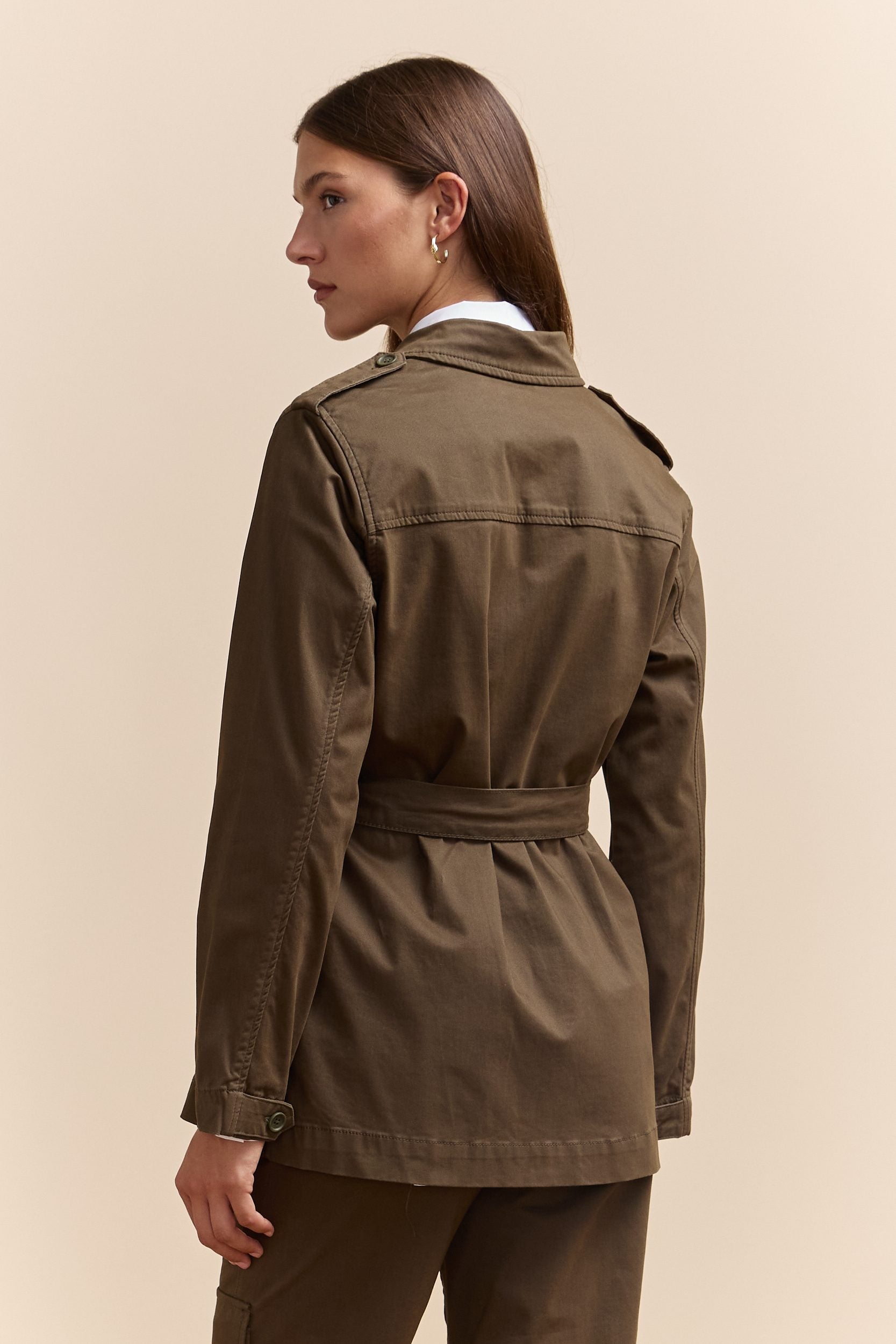 Utility jacket with sash