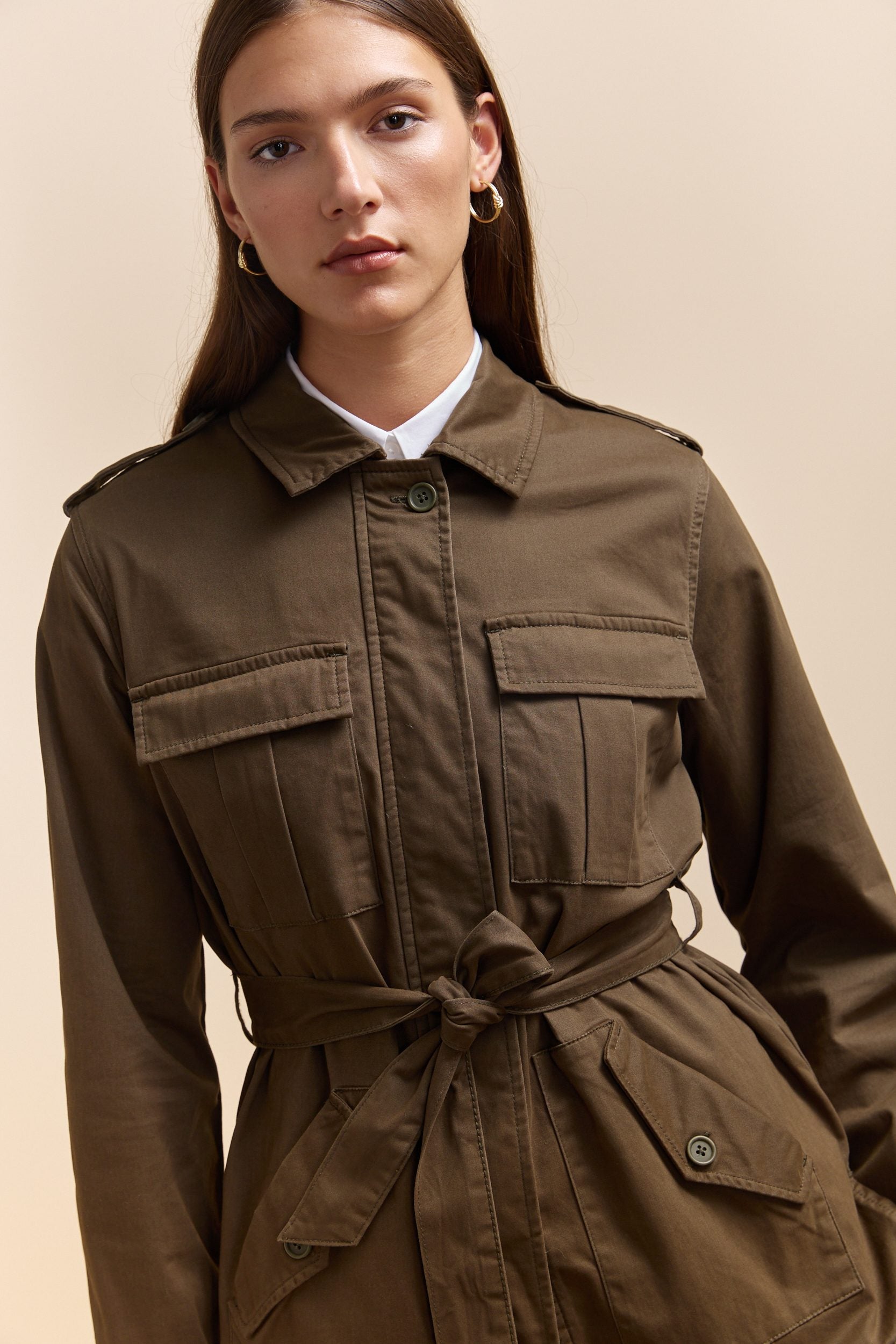 Utility jacket with sash