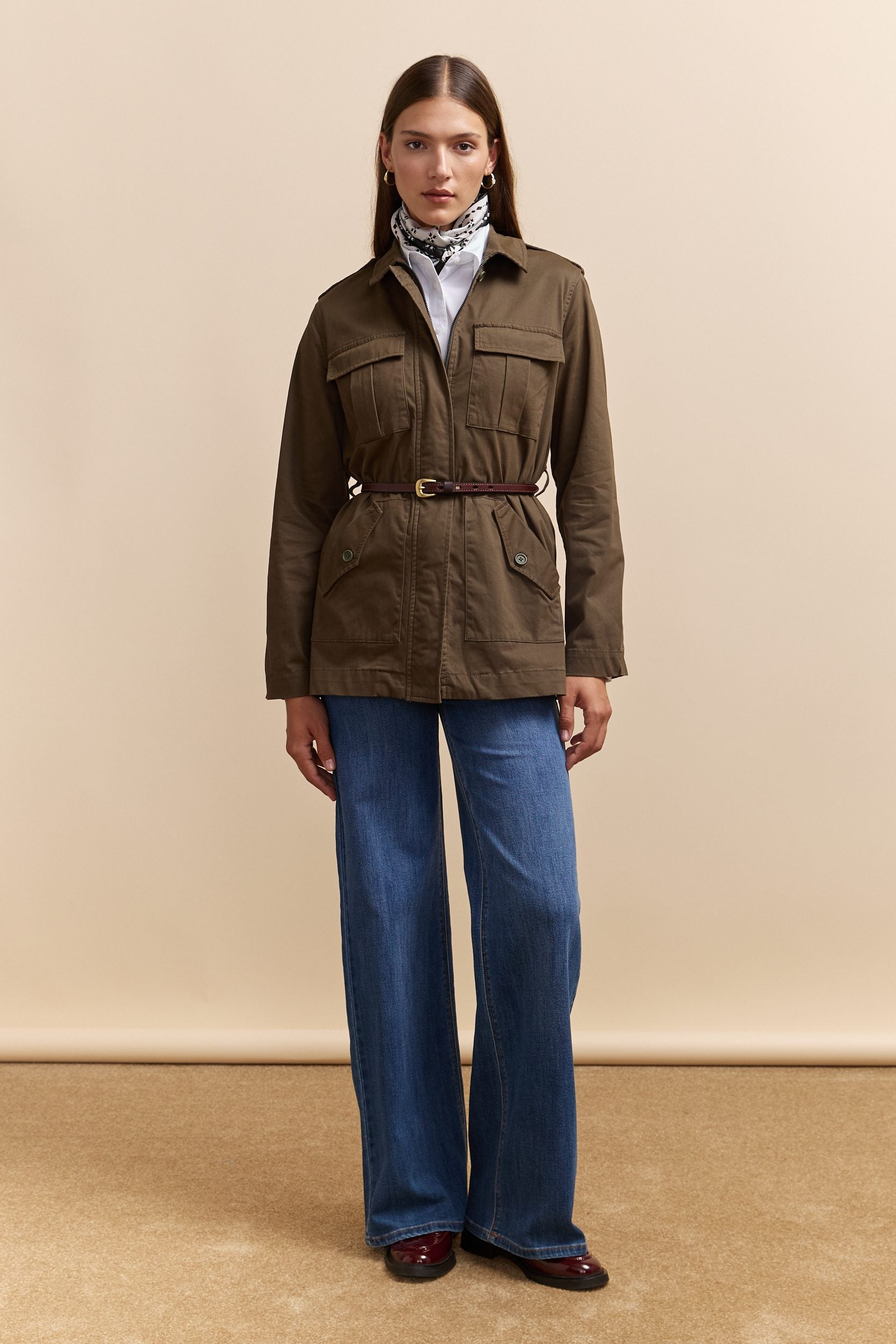 Utility jacket with sash