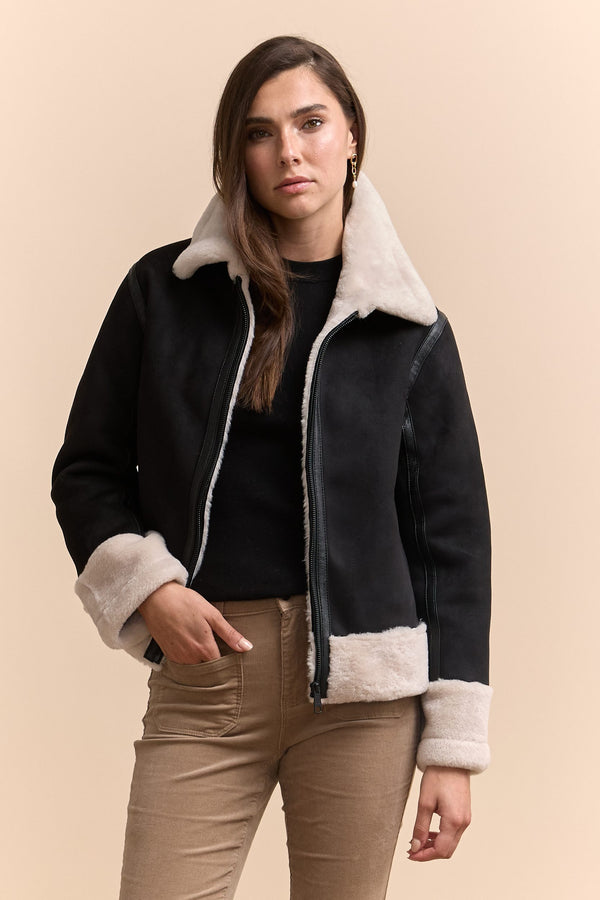 Faux shearling coat