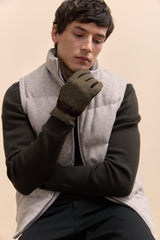 Fabric And Leather Gloves