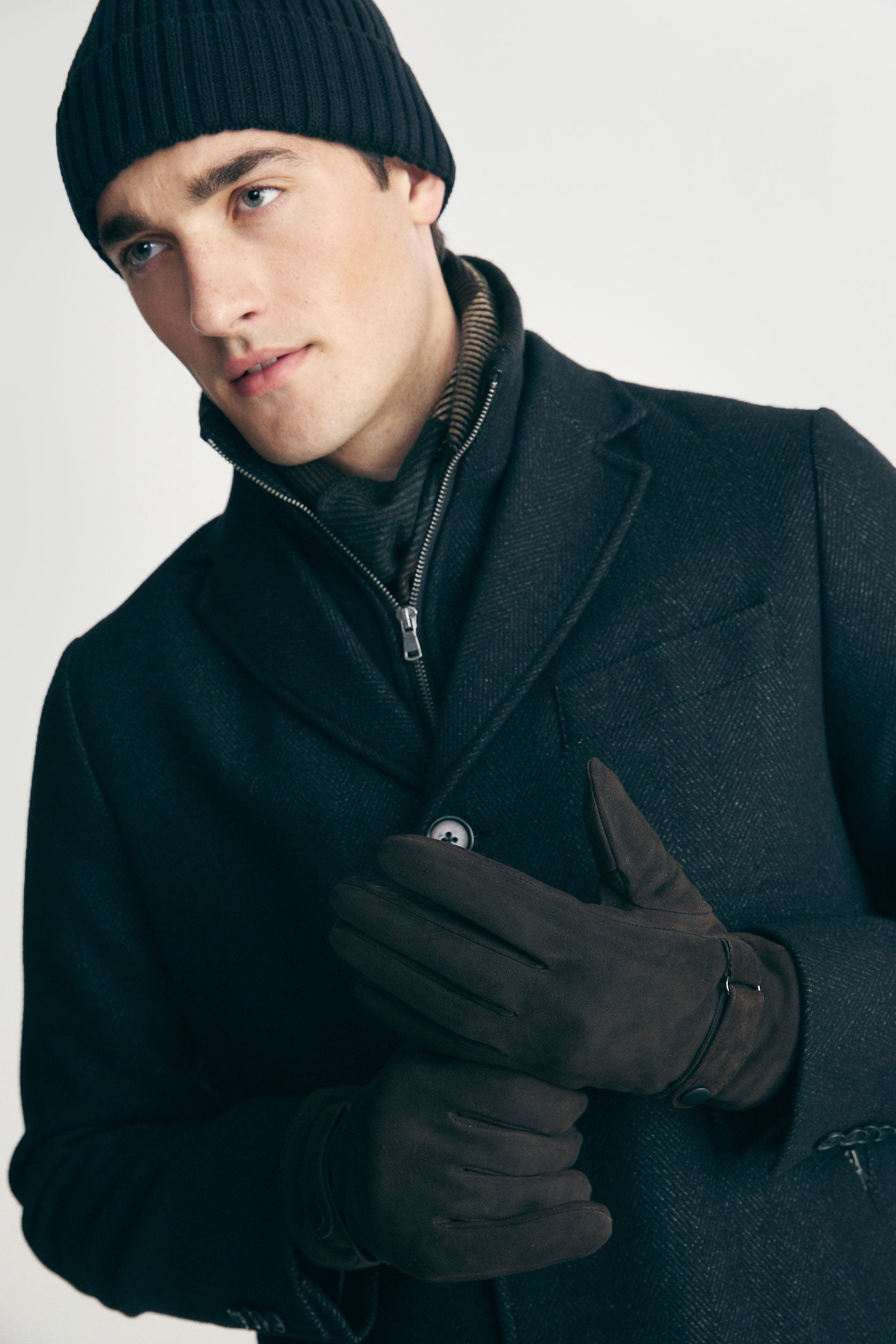 Vegan suede gloves
