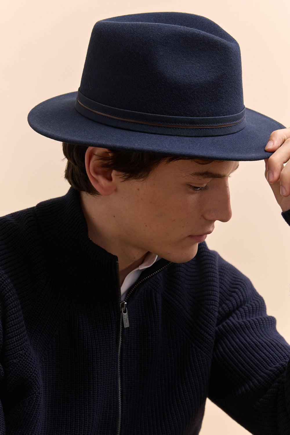 Wool felt fedora hat