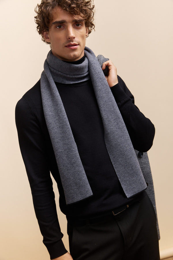 Bicolour merino scarf