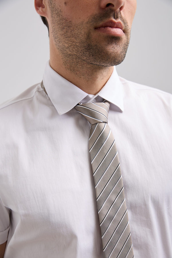 Striped silk tie