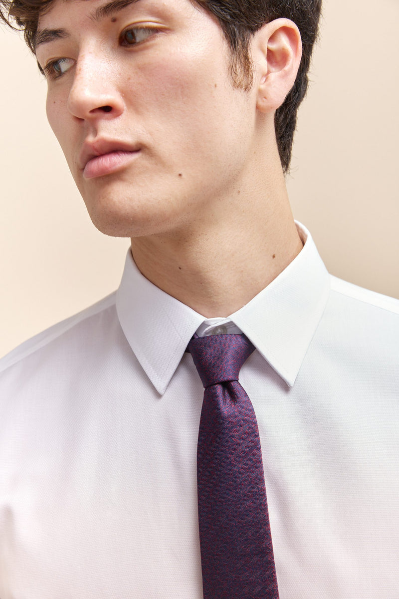 Two tone textured jacquard tie