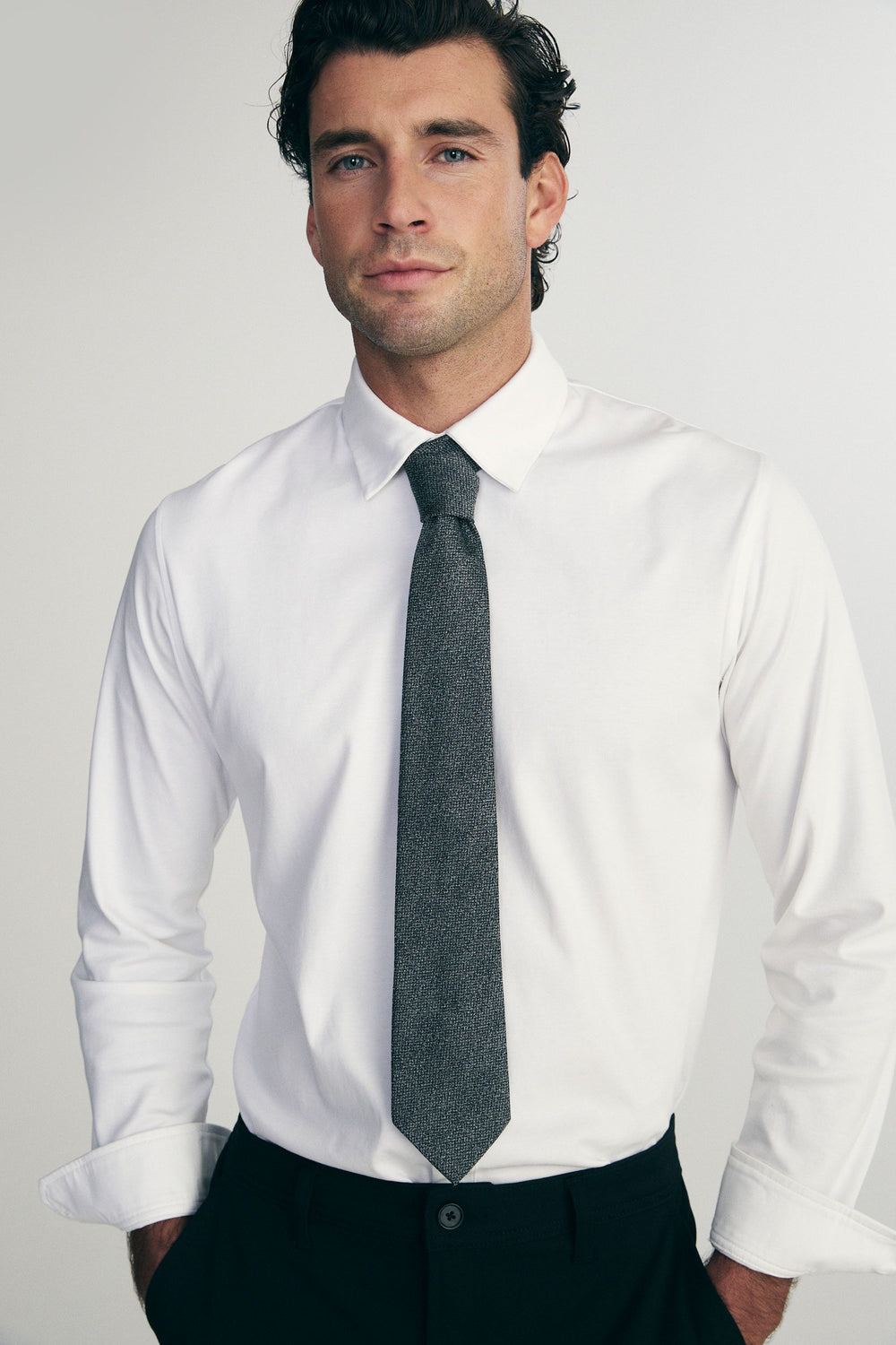 Two-tone grey tie