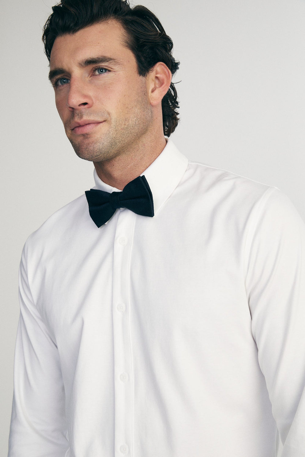 Navy jacquard bowtie