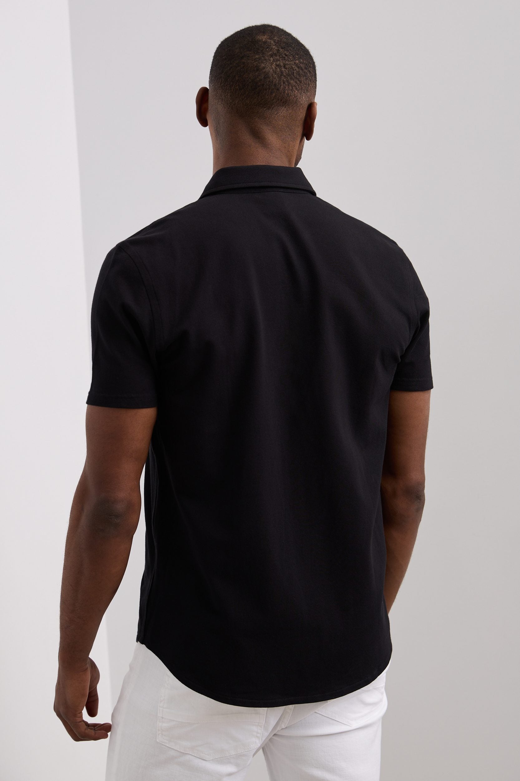 Short sleeve pique shirt