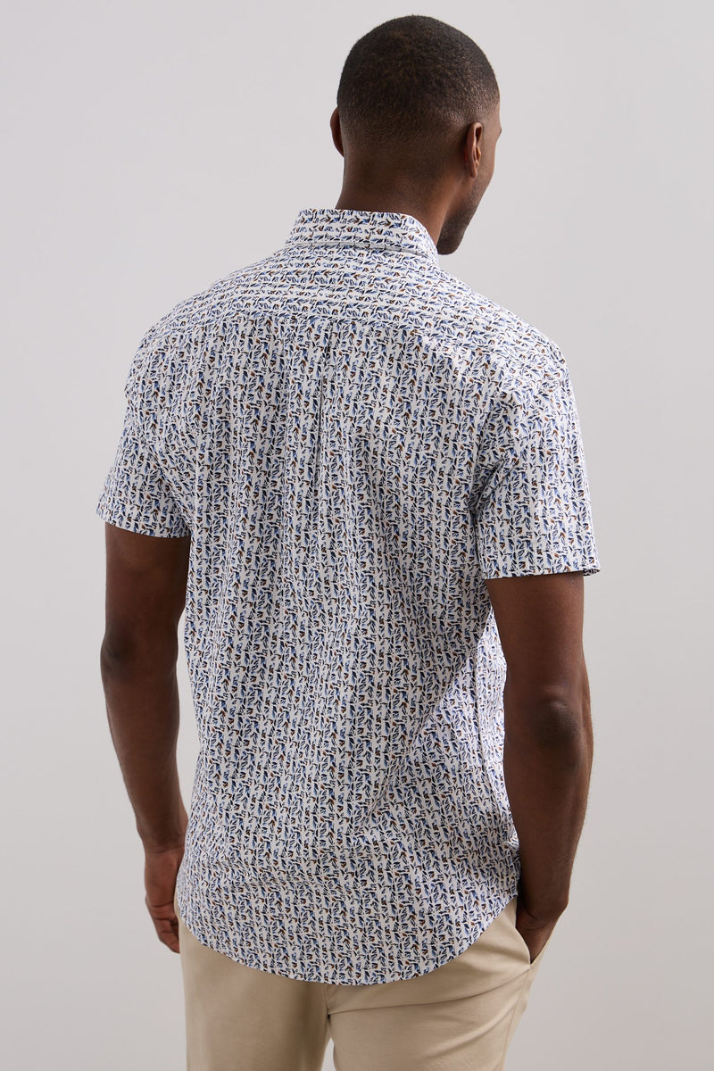 Semi-fitted print shirt