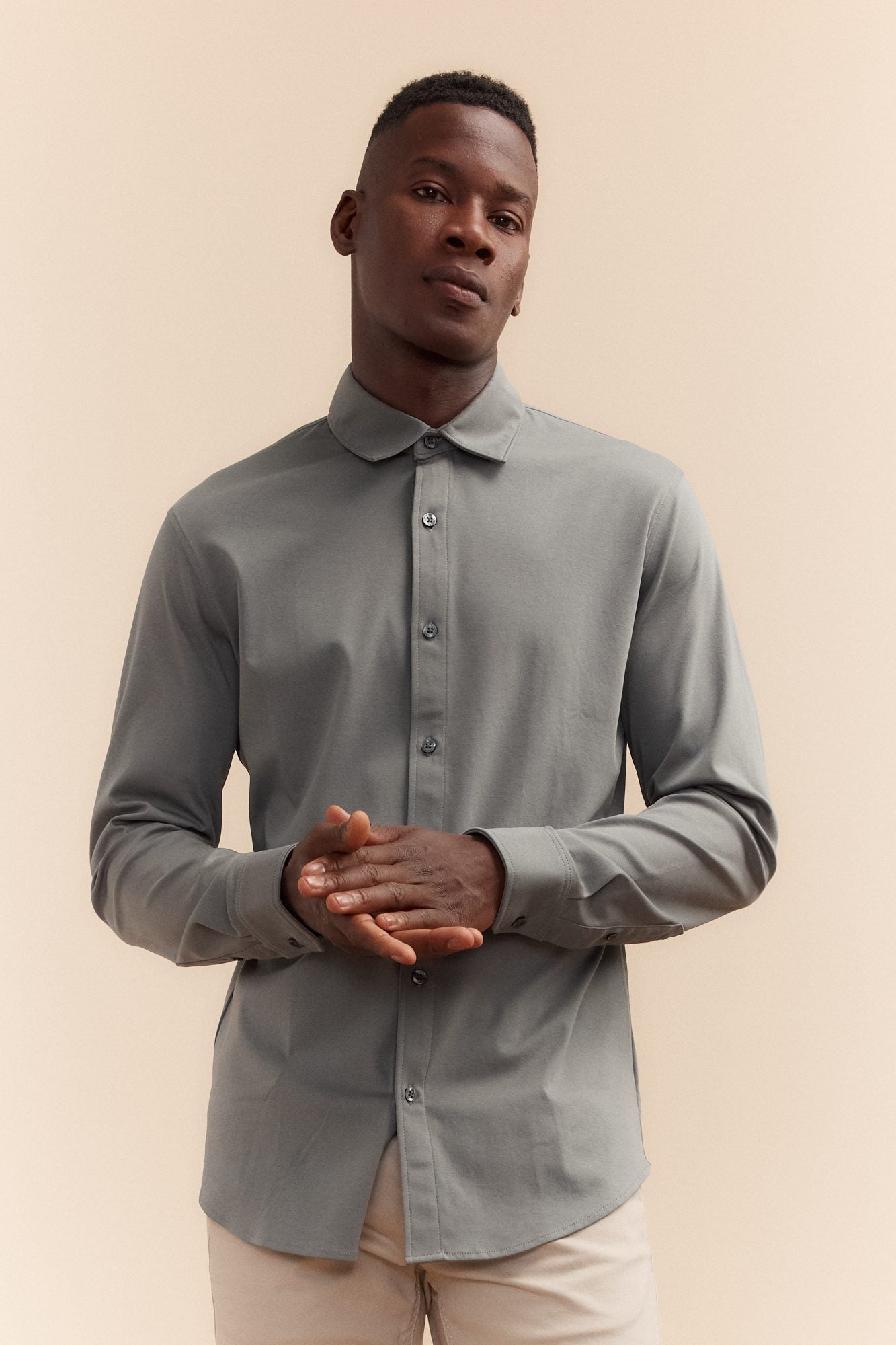 Mercerized cotton jersey shirt