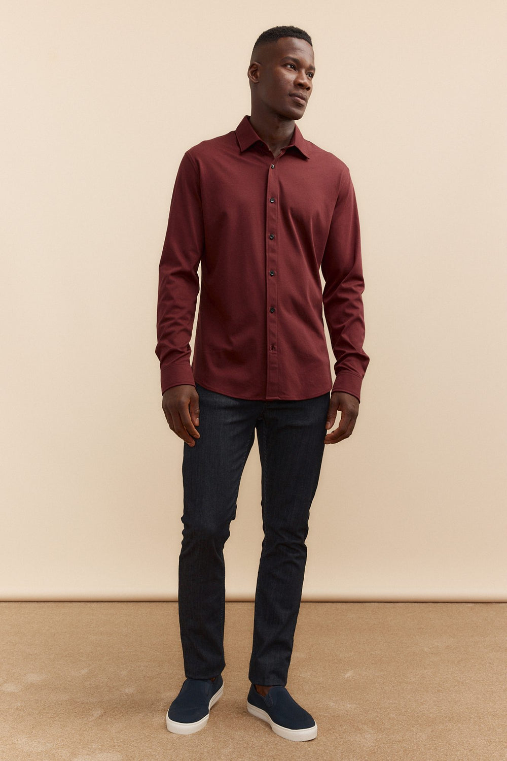 Mercerized cotton jersey shirt