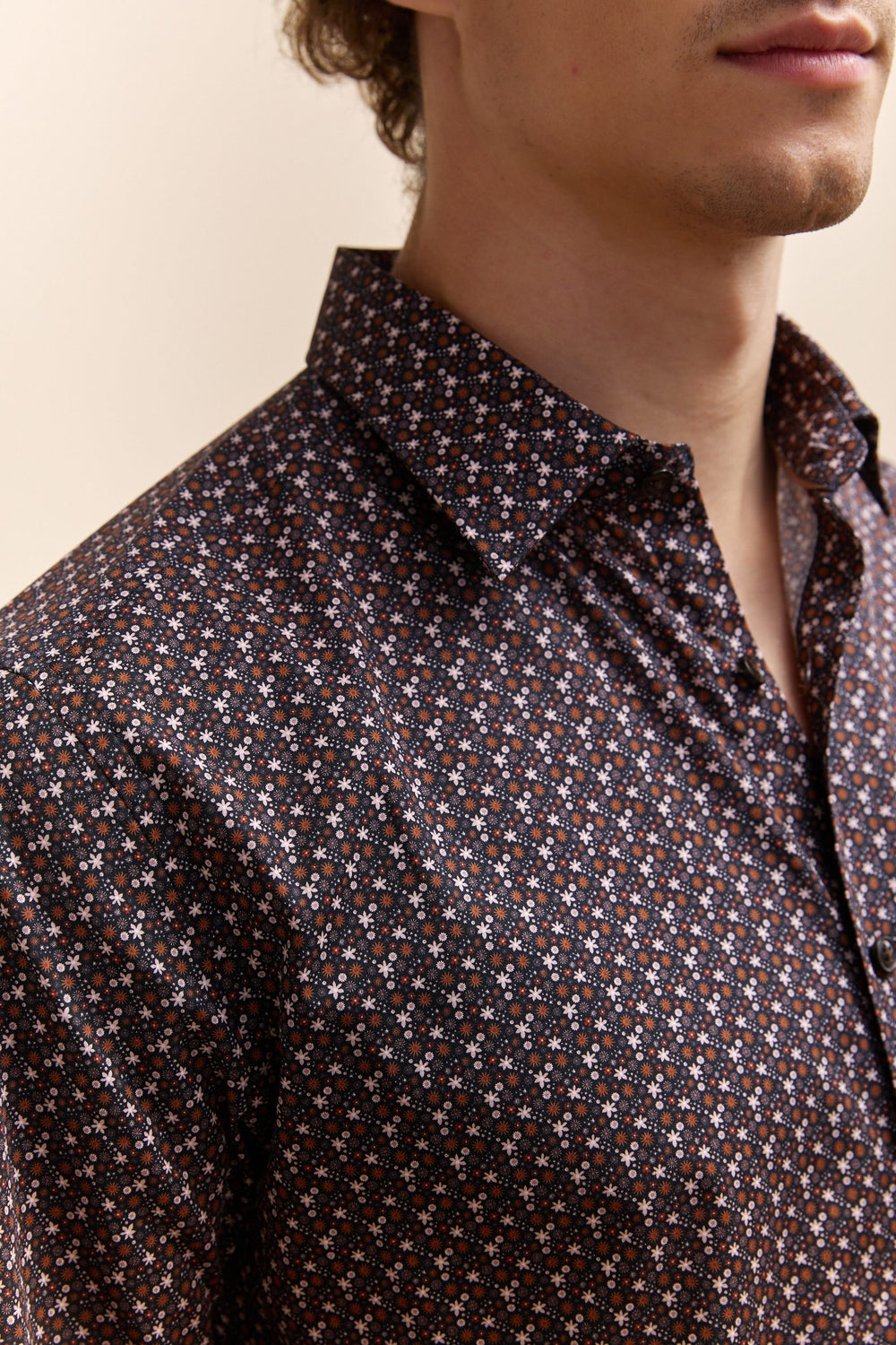 Micro print Fitted shirt