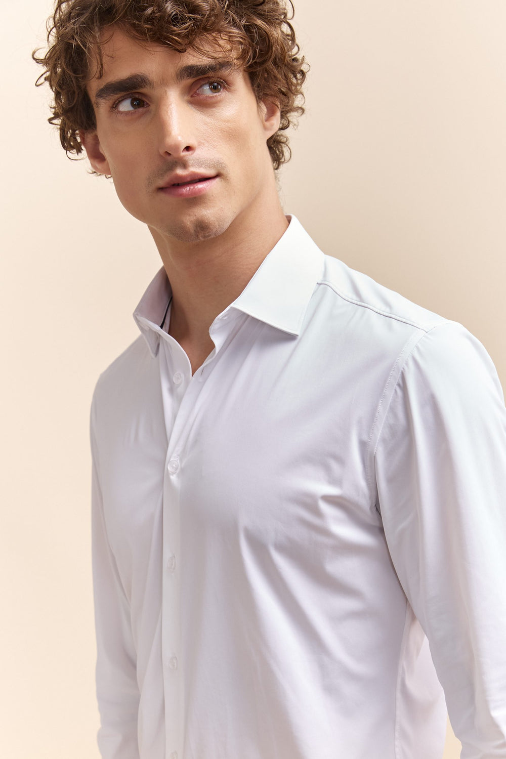 Extra-fitted plain jersey shirt