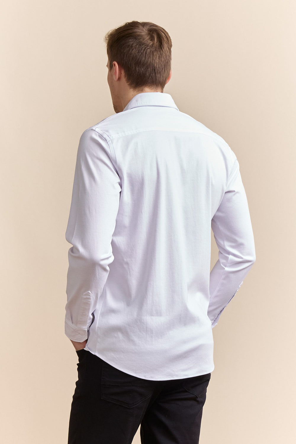 Mercerized cotton Extra-fitted jersey shirt