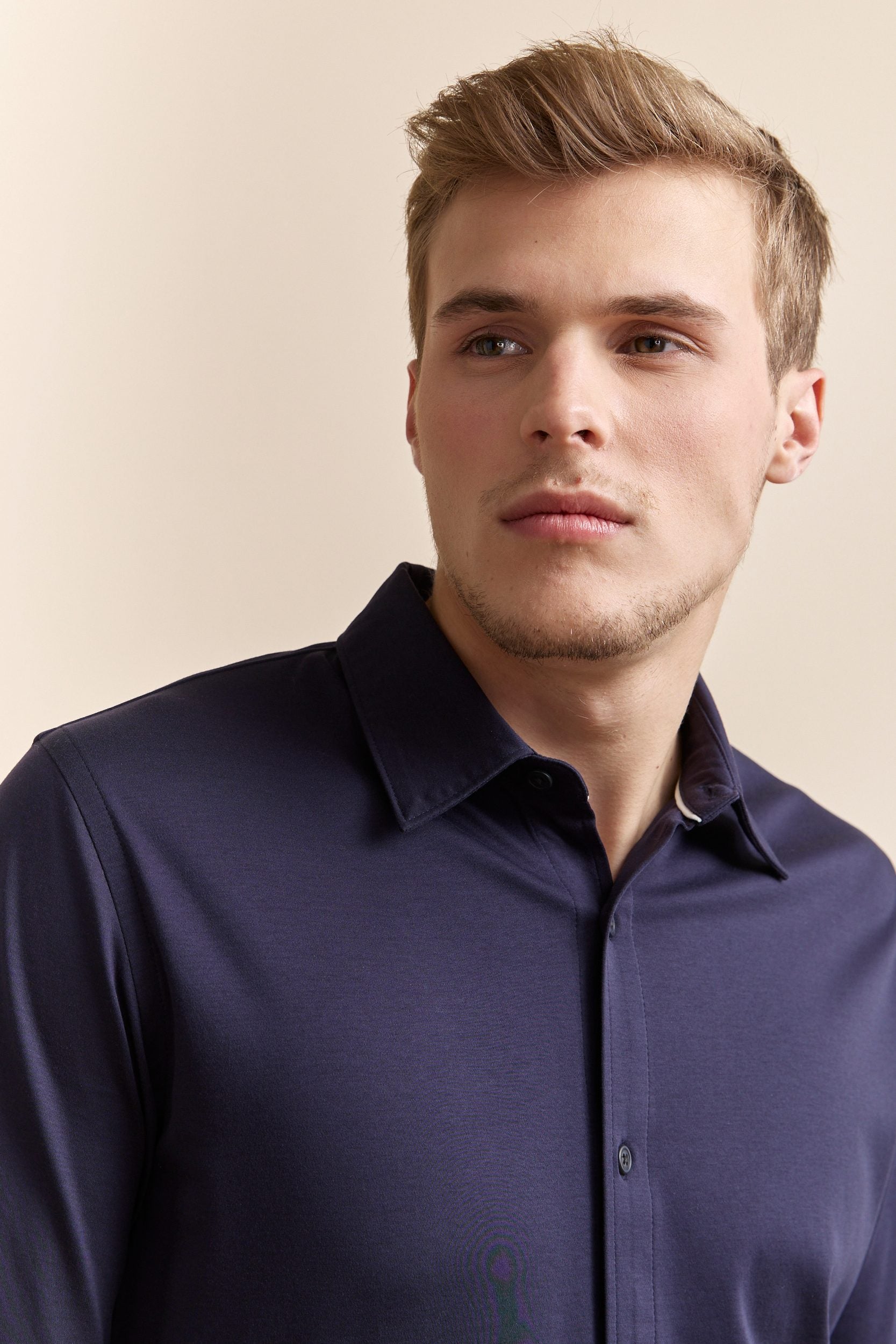 Mercerized cotton Extra-fitted jersey shirt