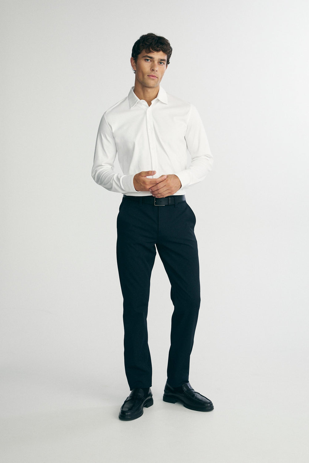 Mercerized cotton Extra-fitted jersey shirt