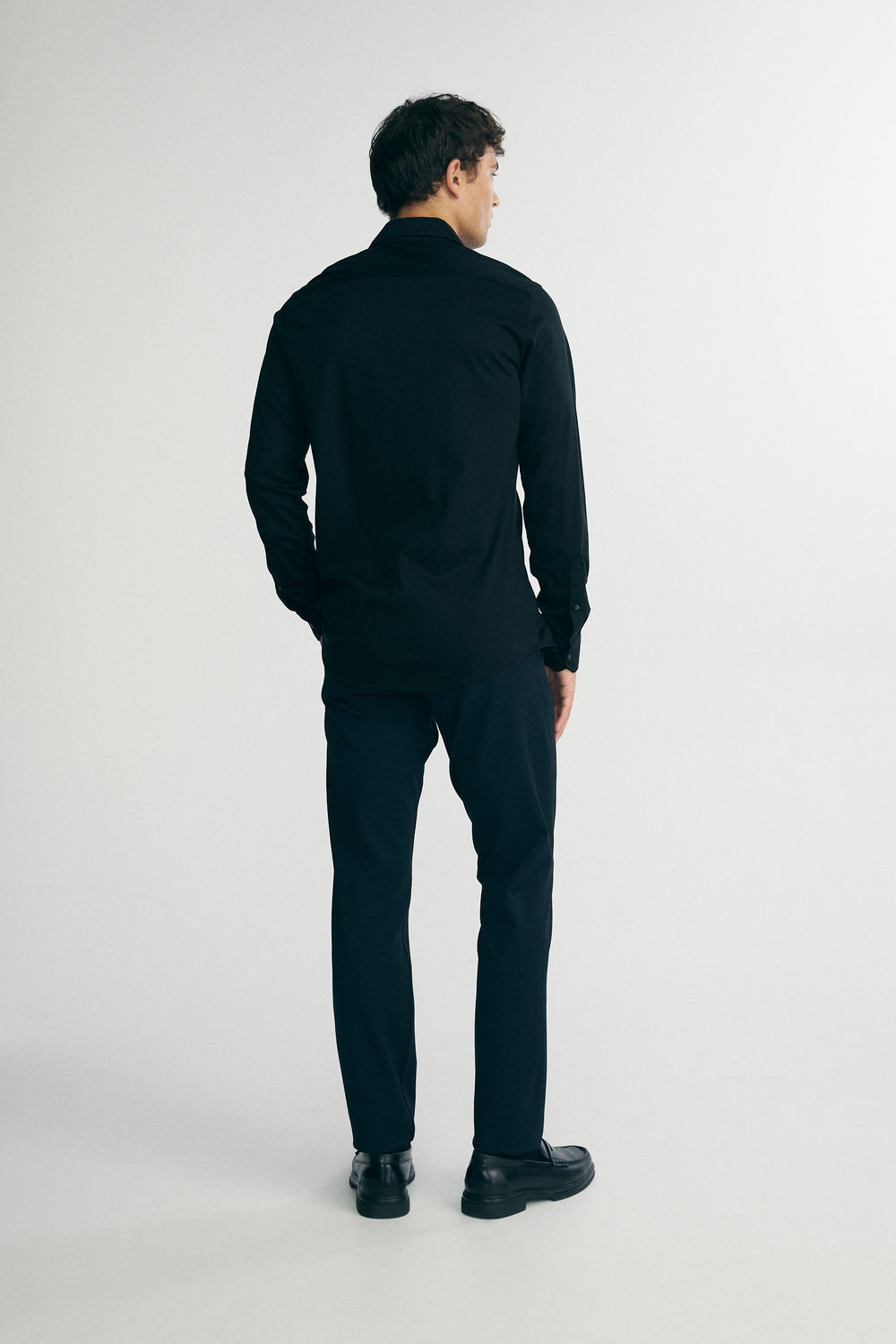 Mercerized cotton Extra-fitted jersey shirt