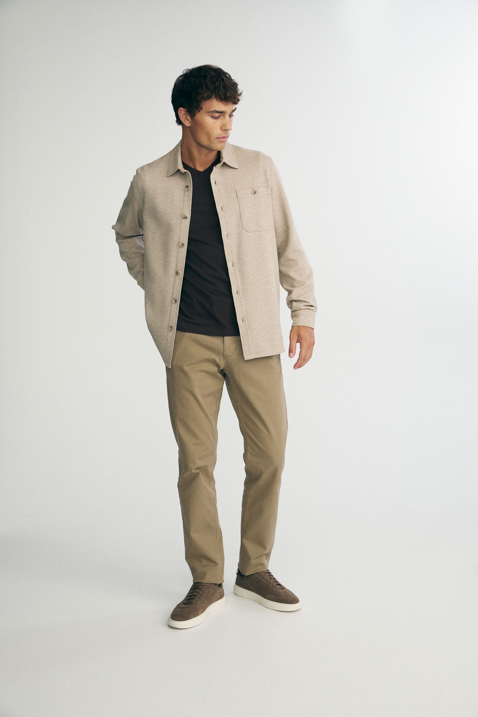 Ottoman knit overshirt