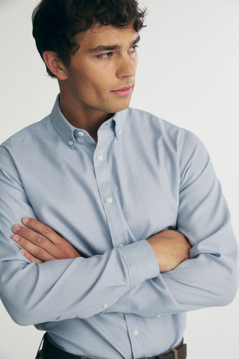Semi-fitted oxford shirt