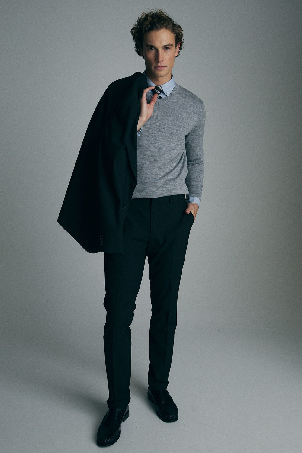 Semi-fitted oxford shirt