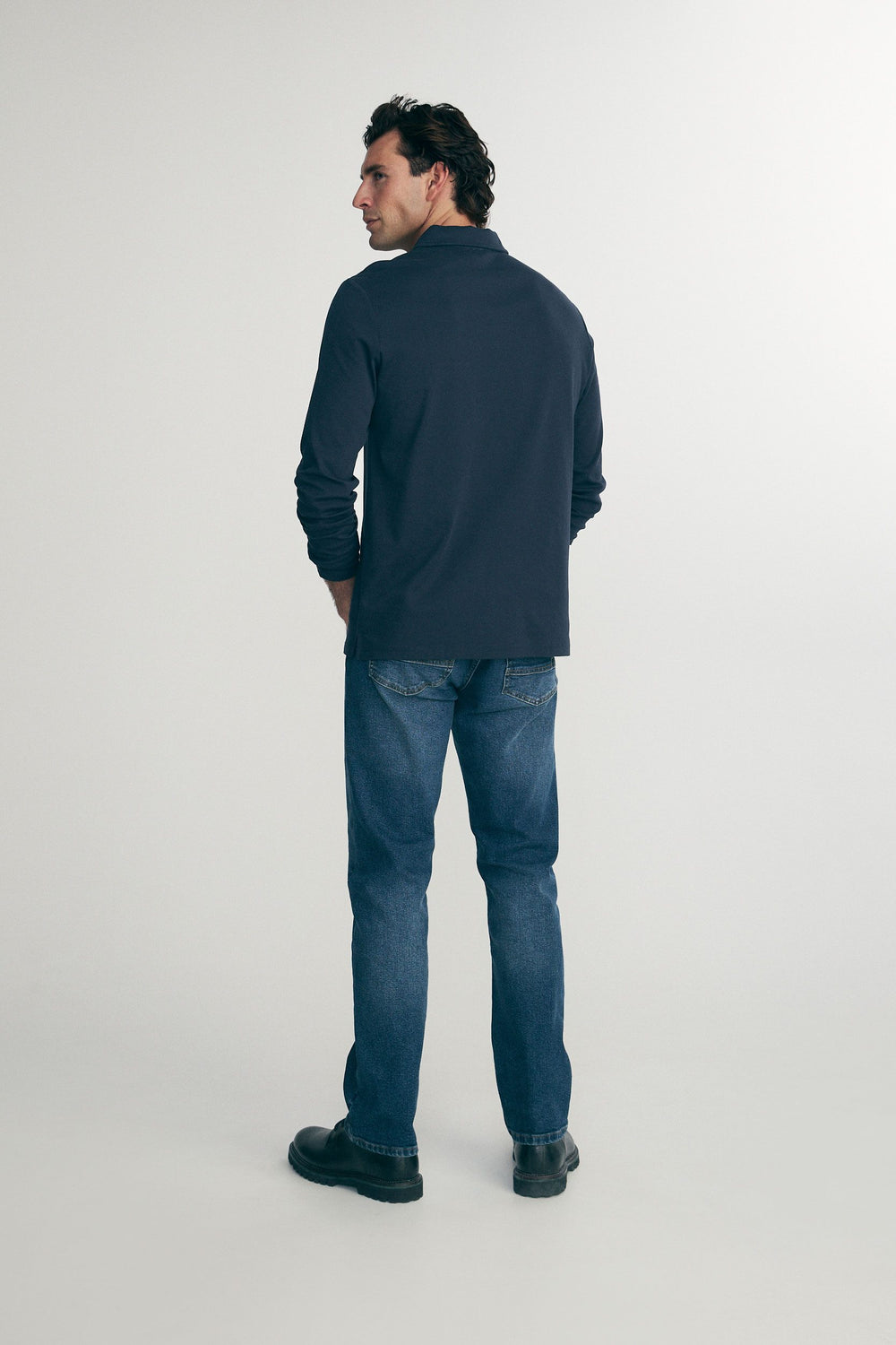 Pima cotton long sleeves polo