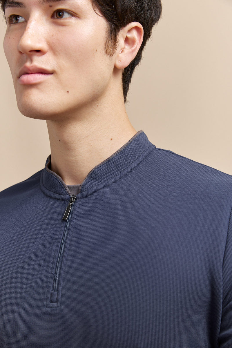 Long Sleeve zip henley t-shirt