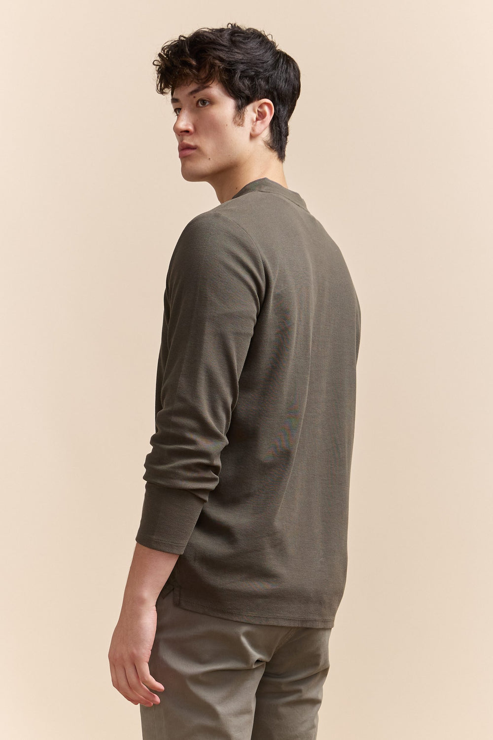 Long Sleeve zip henley t-shirt